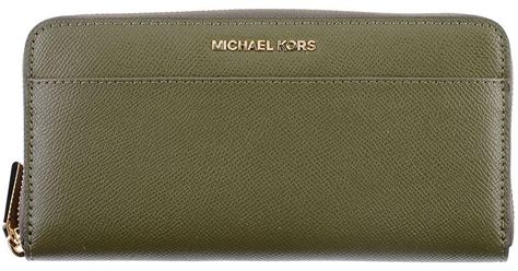 michael kors colorblock green large wallet|Michael Kors army green wallet.